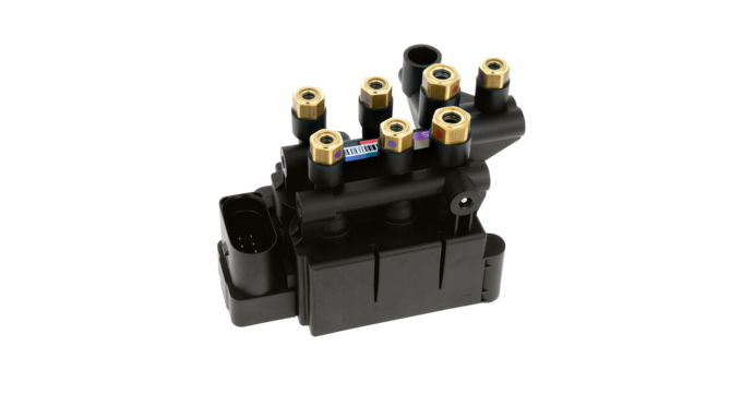 Produktfoto eines pneumatischen Magnetventilblocks von RAPA Automotive