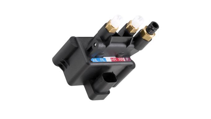 Produktfoto eines pneumatischen Magnetventilblocks von RAPA Automotive