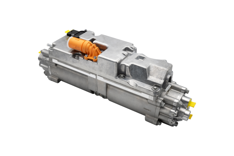 Produktfoto einer elektrohydraulischen hochvoltfähigen Motor-Pumpen-Einheit von RAPA Automotive