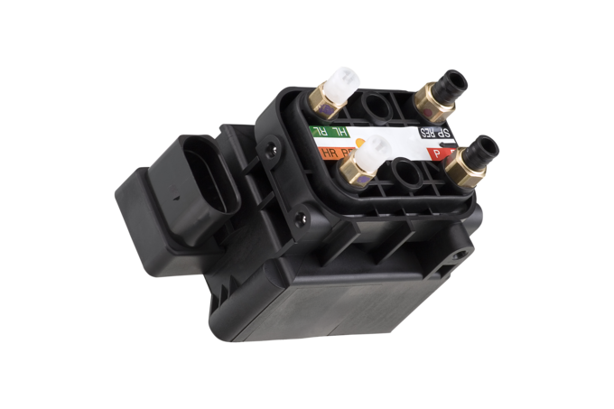 Produktfoto eines pneumatischen Magnetventilblocks von RAPA Automotive